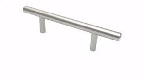 Qty 25 Brushed Nickel Kitchen Cabinet Handle Pull Knob Hardware Solid T Bar 5.25 - Picture 1 of 1