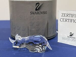 Swarovski Crystal Figurine  Rhinoceros 151521 Rhino African Wildlife Retired