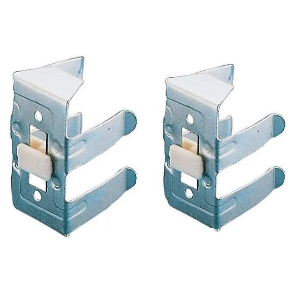 2 Pz Gancio Acciaio A Molla Zincato Zoccolo Cucina Alluminio Avvitare O Fissare - Immagine 1 di 1