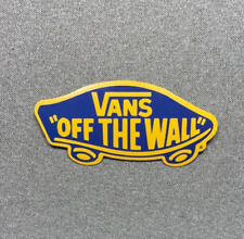 VANS Off The Wall Skateboard Sticker 4.25" Blue/Yellow