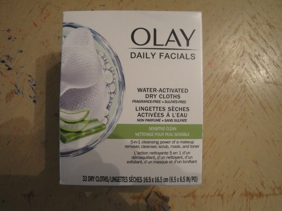 Paños Olay Daily Facials Gentle Clean 5 en 1 33ct para piel sensible #G56 Foto 1 de 1