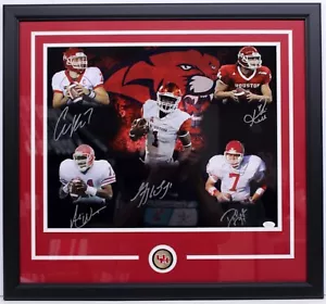 KEENAN, WARE, KLINGLER, WARD, KOLB SIGNED 16X20 HOUSTON COUGARS PHOTO FRAMED JSA - Picture 1 of 6