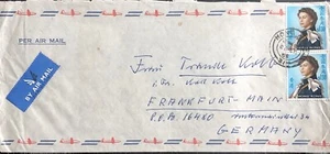 HONG KONG 1962 AIRMAIL COVER 2x$1.30 VERTICAL PAIR FROM HONG KONG TO FRANKFURT. - Picture 1 of 2