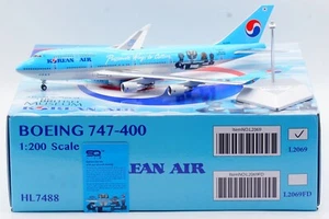 SQ Wings 1:200 Korean Air "Museum" Boeing B747-400 modello aereo pressofuso HL7488 - Foto 1 di 16