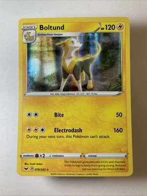 Boltund 076/202 - Swsh01: Sword & Shield Reverse Holo (VLP) - Image 1 of 2