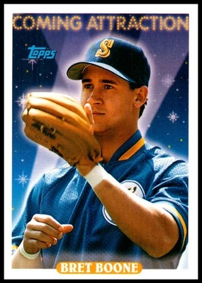 1993 Bret Boone Topps Micro Baseball #808 Seattle Mariners - Image 1 of 2