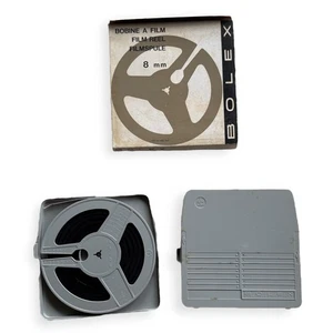 Carrete proyector de películas de colección 7" 8 mm película Bolex Paillard 400 pies Suiza con película - Imagen 1 de 5