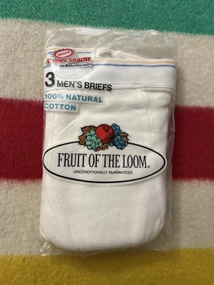 Vintage 80s 1983 Fruit Of The Loom Men’s Briefs Underwear Sealed NEW 32 Small S - Image 1 of 3