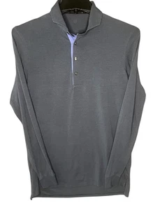 Greyson Men’s Long Sleeve Polo Shirt Size S Blue Performance Stretch Button - Picture 1 of 6
