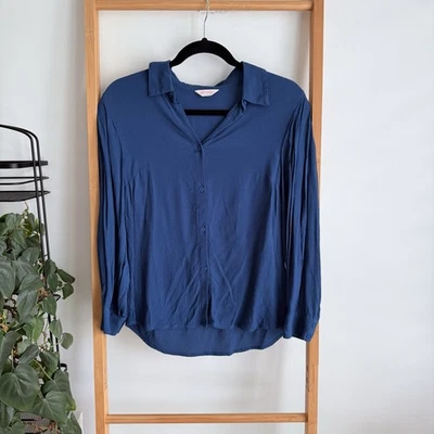 Gorman Womens Shirt Blouse Size 8 Blue Button Up Casual Viscose No Pockets - Image 1 of 4