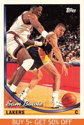 1993-94 Topps #318 Sam Bowie Los Angeles Lakers Basketball - Image 1 of 2