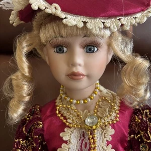 Vintage Goldenvale Collection 1-2000 Porcelain Doll Blonde Hair 16” EMMA - Picture 1 of 18