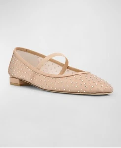 Stuart Weitzman Arabella Mesh Stud Maryjane Ballet Flats Size 8 NWT - Picture 1 of 9