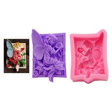 Nuovo stampo di sapone in silicone in argilla in argilla in resina 3d fata q-2