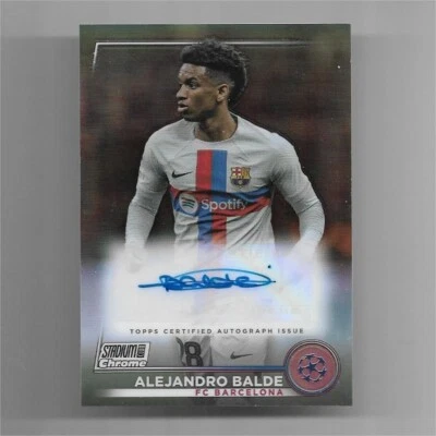 2022-23 Topps Stadium Club Chrome UEFA Autograph Auto Card : Alejandro Balde A1 - Image 1 of 2