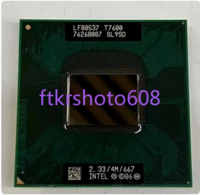  Intel Core 2 Duo T7600 CPU Dual-Core 2.33GHz 4MB 667 MHz Socket M CPU Processor - Image 1 of 2