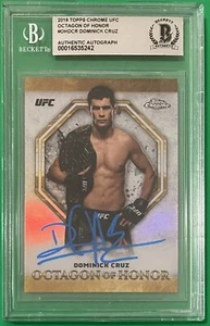 Dominick Cruz Signed Slabbed 2019 Topps Chrome Card. Beckett COA. UFC MMA. - Picture 1 of 1