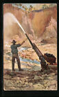 Artist AK Australia, Gold Mining, Hydraulic Sluicing 1911 