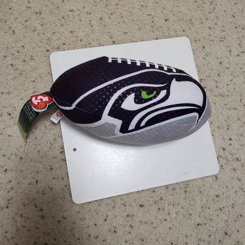 Seattle Seahawks Ty Beanie Ballz collection football with tags 12" Cover