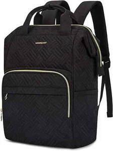Laptop Backpack for Women, School Travel Fits 15.6 Inch laptop Black - Picture 1 of 5