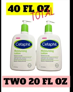 Cetaphil Moisturizing Lotion Two 20 Floz Normal To Dry Skin 2 Pack(40Fl Oz Total - Picture 1 of 4