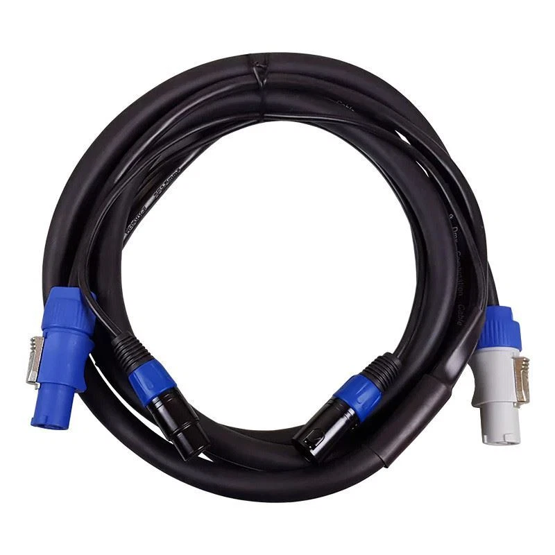 Blizzard Cables DMX 5-Pin and PowerCON Blue/Grey, 15 ft Combo Cable - Image 1 of 1