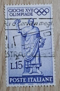 Poste Italiane XVII Giochi Olimpiade 15 lire Senatore Romano - Foto 1 di 1