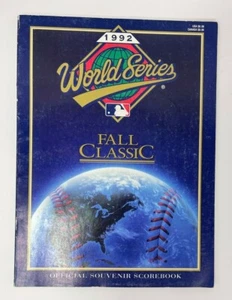 1992 World Series Fall Classic Official Souvenir Scorebook Blue Jays vs. Braves  - Picture 1 of 1