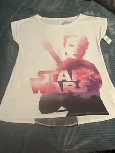 DISNEY PARKS Her Universe STAR WARS " REY " Womens Size SMALL Short Cap Sleeve - Picture 1 of 6