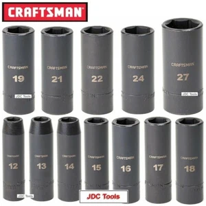 Craftsman 1/2 Drive 12 pc Deep Impact Socket Set Metric 12 to 27mm MM - Picture 1 of 1
