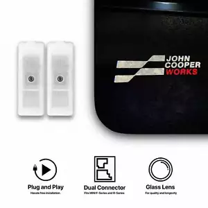 MINI New John Cooper Works JCW LED Door Projector (Pair) for F54 F55 F56 F57 F60 - Picture 1 of 4