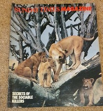 SUNDAY TIMES MAGAZINE September 12, 1982 - Car Spy  Lions  India Art  Tank theft