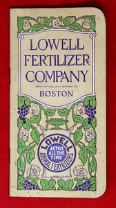 Antiguo folleto calendario Lowell Fertilizer Co. Boston 1929 - Imagen 1 de 6