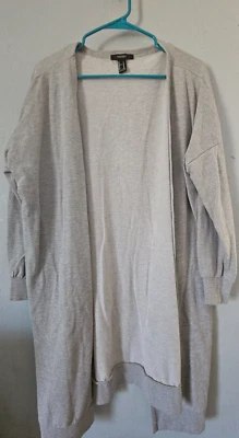 Women's Gray Forever 21 3/4 Sleeve Cardigan US Size Medium Women's Apparel - Image 1 of 4