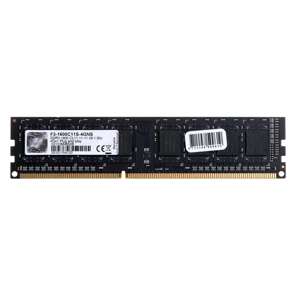 4711148599610 G.Skill 4GB DDR3-1600 memory module 1600 MHz G.SKILL - Image 1 of 1