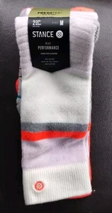 STANCE Work It Snow Kids 2 Pack - Youth Medium 11 - 2 Orange White NWT - Picture 1 of 3