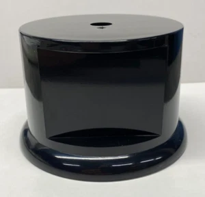 Genuine Black Acrylic Plastic Statue Trophy 3.85" Base RB-8 Custom DIY Flat Face - Picture 1 of 3