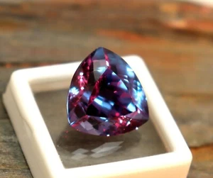 Alessandrite 9,20 Ct Cambia Colore Naturale Trilione Taglio Gemma Sciolta Certificata - Foto 1 di 6