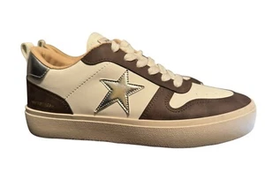 Vintage Havana Silver Star Aurora Low Top Sneakers in Brown and Cream Size 7.5 - Picture 1 of 7