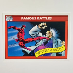 Marvel Universe Series 1 1990 Daredevil Vs. Tarjeta Kingpin #95 casi nueva - Imagen 1 de 1