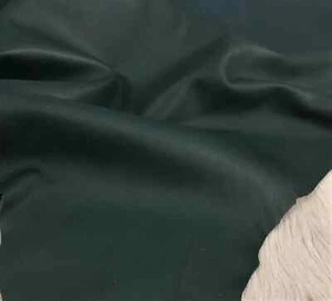 Lambskin Hide Large Jungle Green Soft Premium Quality Leather 2 oz - Picture 1 of 8
