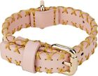 Scotch&Co Leather Pet Collars Adjustable Brass Buckle for Small & Medium Dogs