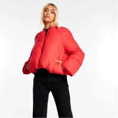 Missguided Nylon Puffer Bomber Jacket - Image 1 of 4