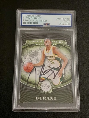 Kevin Durant Signed 2008-09 Topps Treasury OKC Thunder SuperSonics MVP PSA AUTO - Image 1 of 2