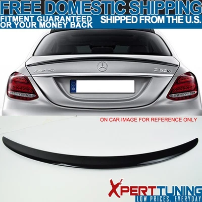 Fits 15-21 BMW W205 C-Class Trunk Spoiler Painted Obsidian Black Metallic #197 - Изображение 1 из 4