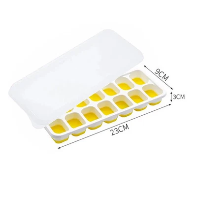 Ice Cube Tray 14 Grid Silicone Mold Square Maker Non-toxic Durable Bar Pub Wine - Image 1 of 4