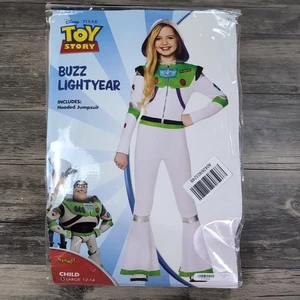 Buzz Lightyear Child Age 12-14 Costume L Toy Story Disney Pixar Hooded Halloween - Picture 1 of 6