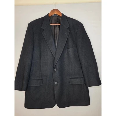 Blazer negro 46R vintage Roundtree & Yorke 100 % pelo camel para hombre Foto 1 de 4