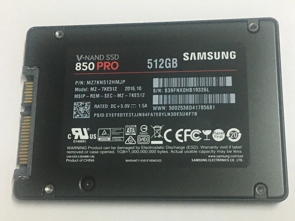 SAMSUNG 850 Pro Series  2.5" SATA  512GB 1TB 2TB SSD 3D V-NAND 7mm For Laptop PC - Image 1 of 1