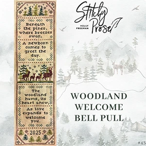 Tirador de campana de bienvenida Woodland ~ prosa cosida - Imagen 1 de 1